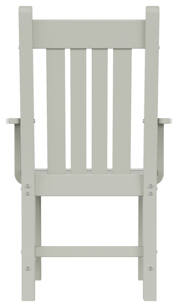 WestinTrends Patio Garden Poly Lumber Dining Arm Chair Indoor Outdoor Furniture, Sand