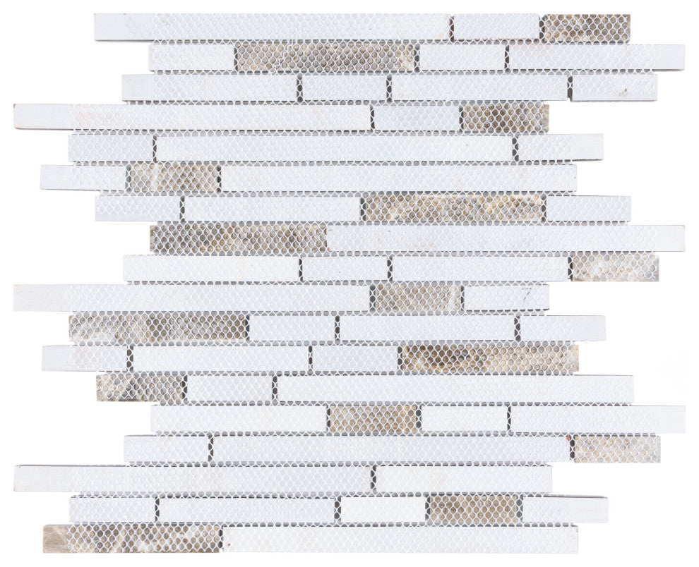 Tessera Piano Bordeaux Glass Wall Tile