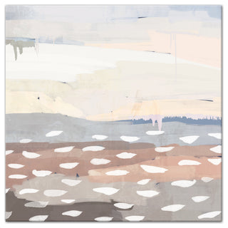 Cream Blue Abstract 20x20 Canvas Wall Art