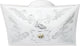 2 Light 12" Ceiling Fixture Square Floral, White, Without Pull Chain