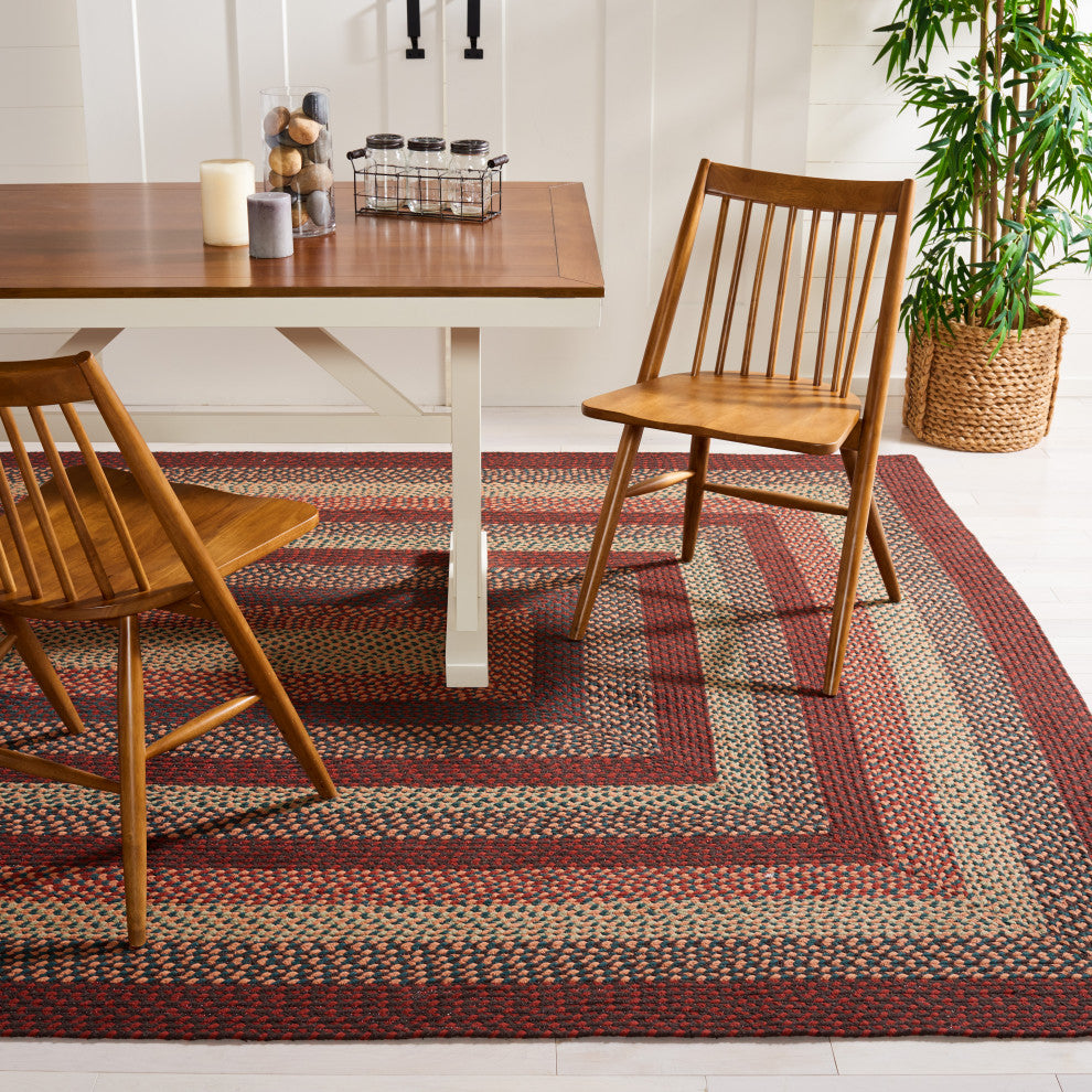 Safavieh Cape Cod Collection BRD651Z Rug, Brown/Rust, 5' X 8'