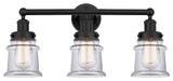 Innovations 616-3W-BK-G182S Canton 3 Light Bath Vanity Light, Matte Black