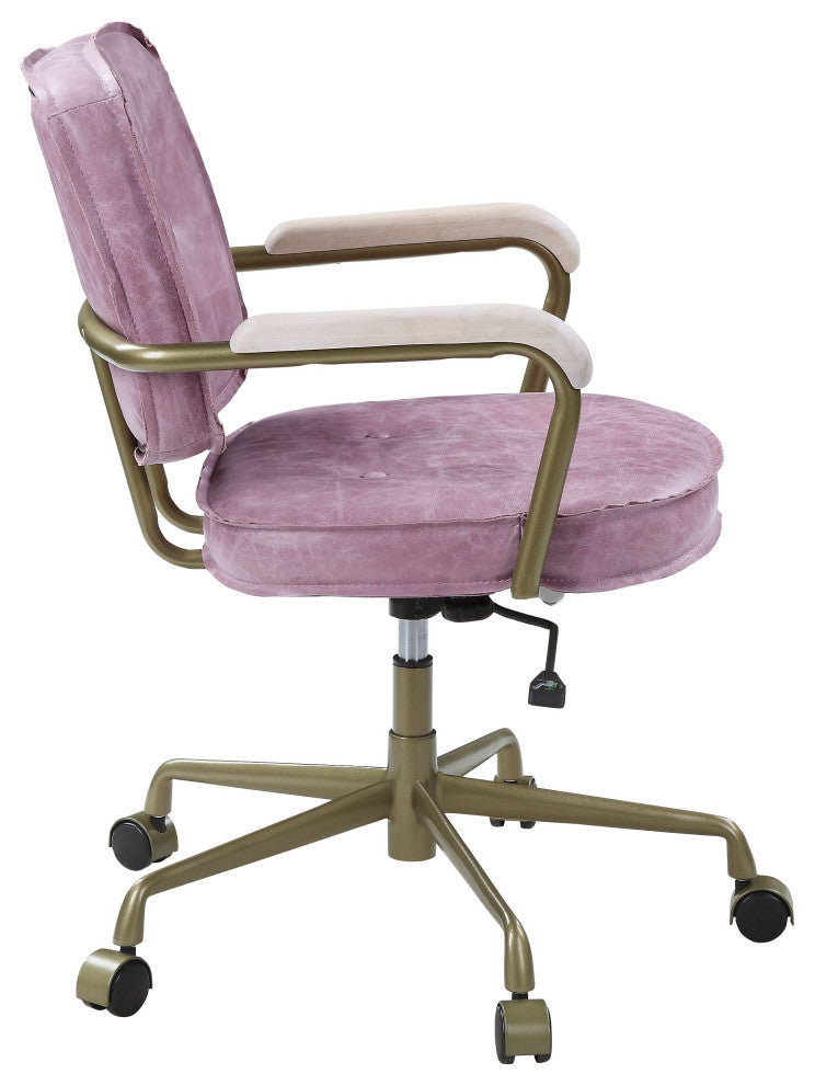 Of00400, Office Chair, Pink Top Grain Leather, Siecross