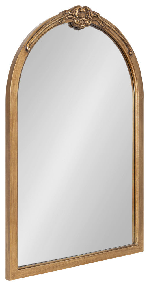 Astrid Traditional Arch Mirror, Gold 20"x30"