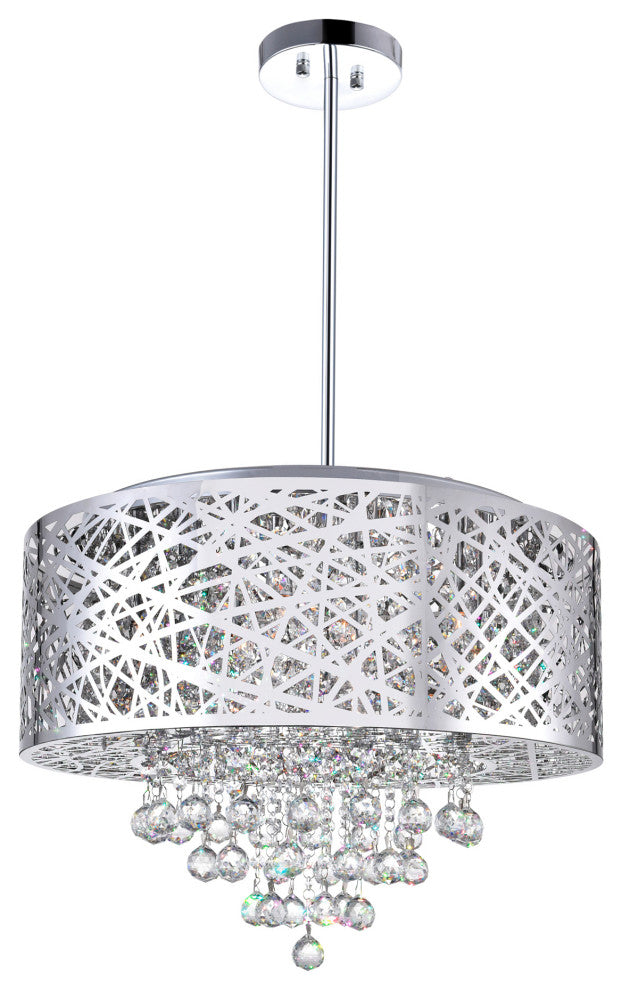 Eternity 9 Light Drum Shade Chandelier With Chrome Finish