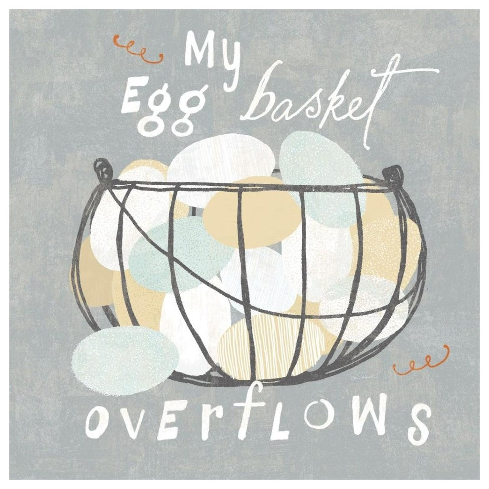 "Fresh Eggs III" Digital Paper Print by Sue Schlabach, 38"x38"