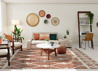 Vista Raton Area Rug, Red, 8' x 10', Geometric