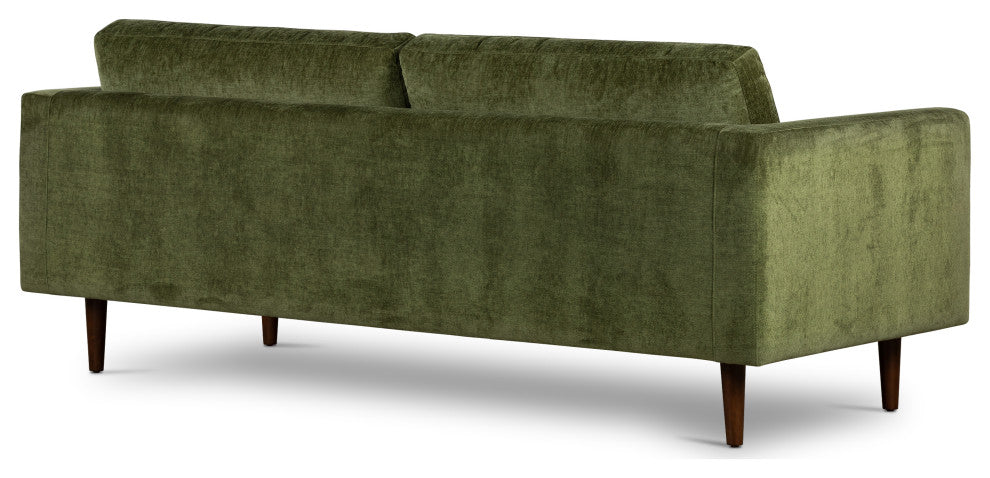 Poly and Bark Napa Velvet Sofa, Distressed Green Velvet