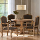 Absaroka French Country Fabric Upholstered Wood 5-Piece Dining Set, Natural/Brown