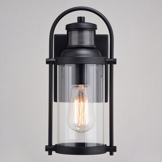 Winfield 5.75-in. 1 Light Black Motion Sensor Dusk to Dawn Outdoor Wall Lantern