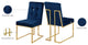Pierre Velvet Upholstered Dining Chair (Set of 2), Navy