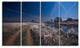 "Frosty Fall Night in Moonlight" Landscape Print Wall Artwork, 4 Panels, 48"x28"