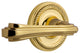 Rope Rose With Fleur Lever, Polished Brass, Privacy, Left-Handed