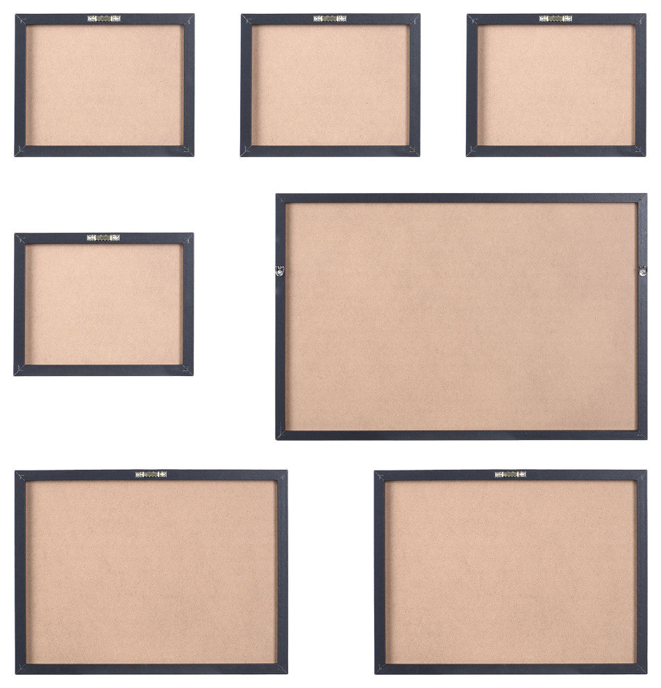Cityscape Set Framed Art, 16"Wx24"H1"D Set of 7