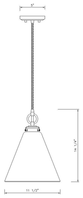 Zlite 3034P11-BN 1-Light Pendant, Clear