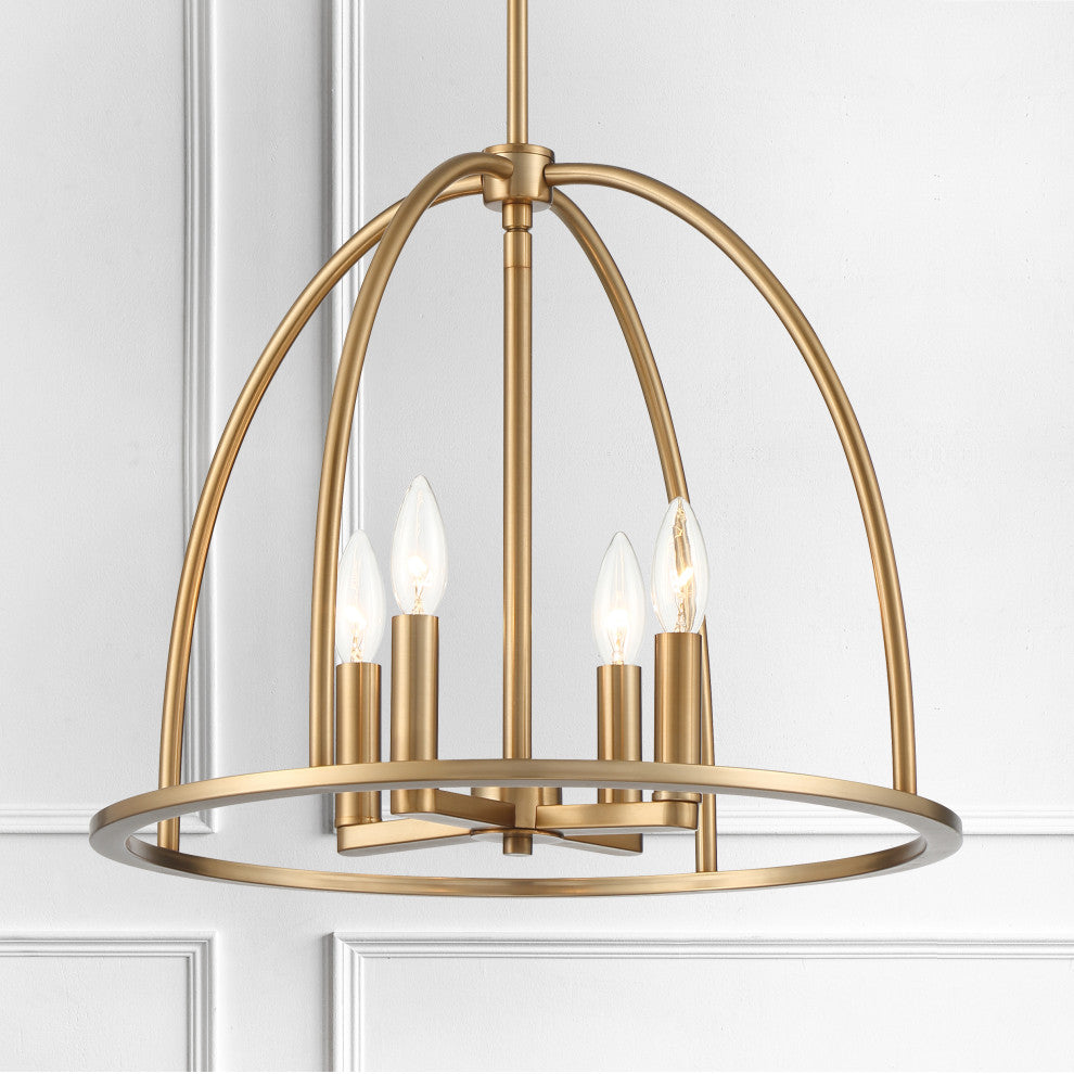 Abbott 4-Light Vibrant Gold Chandelier