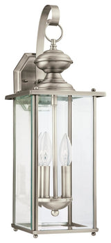 Generation Lighting Lighting 2-Light Outdoor Lantern, Brushed Nickel