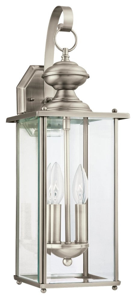Generation Lighting Lighting 2-Light Outdoor Lantern, Brushed Nickel