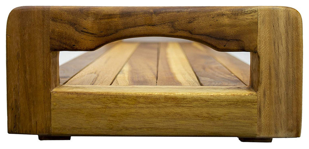 29" Natural Teak Wood Bath Tray and Seat With Handles