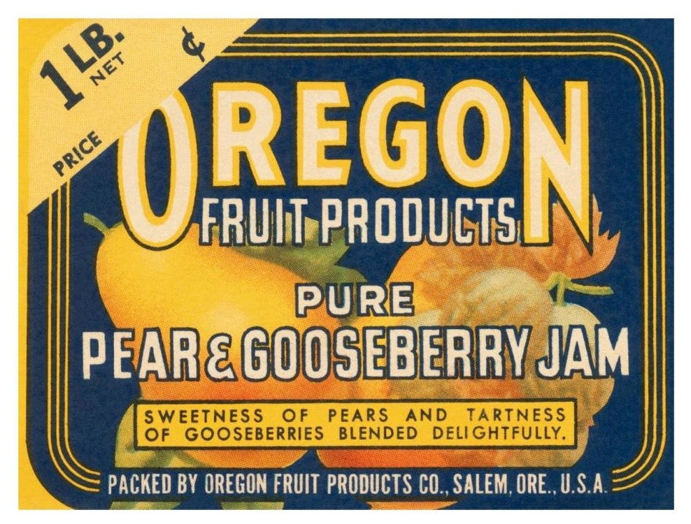 "Pure Pear & Gooseberry Jam" Digital Paper Print by Retrolabel, 32"x25"