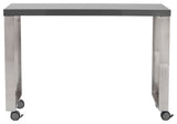 Dillon Side Return, Gray/Polished Stainless Steel