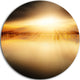 Sunset With Views On The Lake, Round Wall Art Landscape, 23"