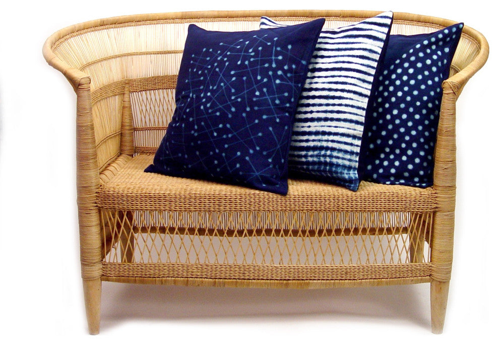 Malawi Cane Loveseat Natural