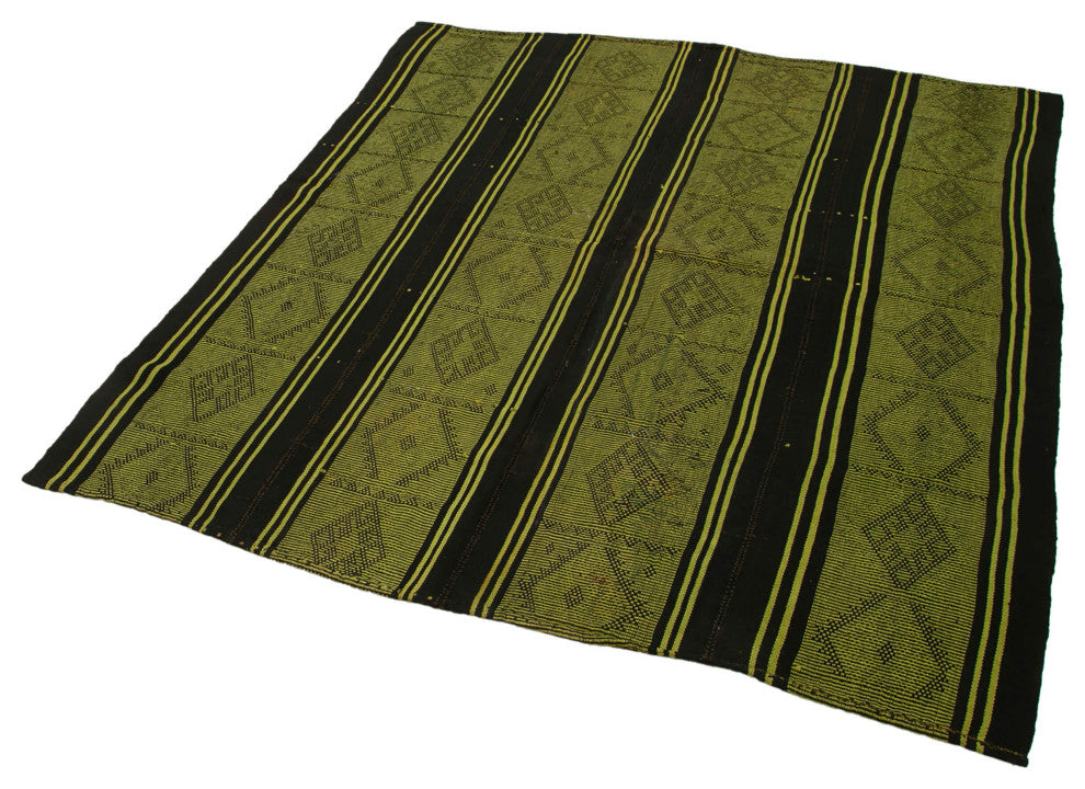 Rug N Carpet - Handmade Oriental 5' 7'' x 5' 11'' Contemporary Wool Kilim Rug