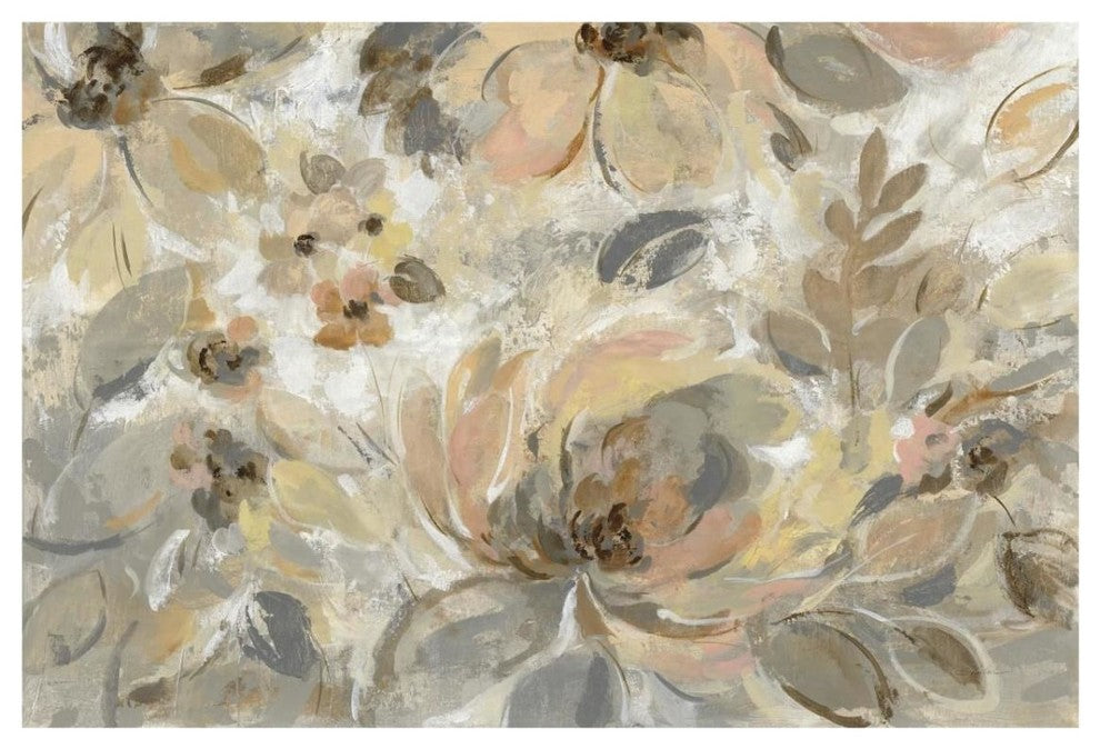"Ivory Floral" Digital Paper Print by Silvia Vassileva, 32"x22"