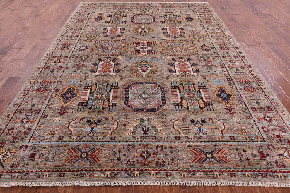 Handmade Persian Tabriz Wool Rug 8' 2" X 11' 4" Q7412