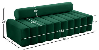 Melody Velvet Upholstered Chair, Green, Sofa