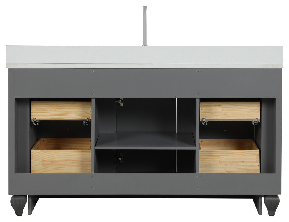 Winston 60" Single Vanity, Gray