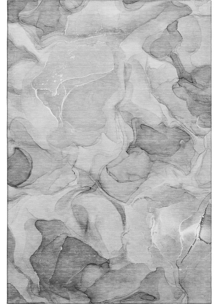 Premium Machine Washable Mayfield AMF504 Gray 5' x 7'6" Rug