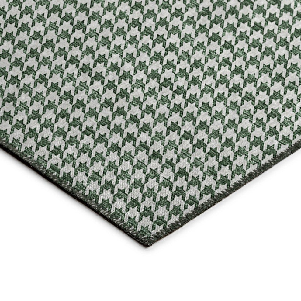 Indoor/Outdoor Hinton HN1 Green Machine Washable 3' x 5' Rug