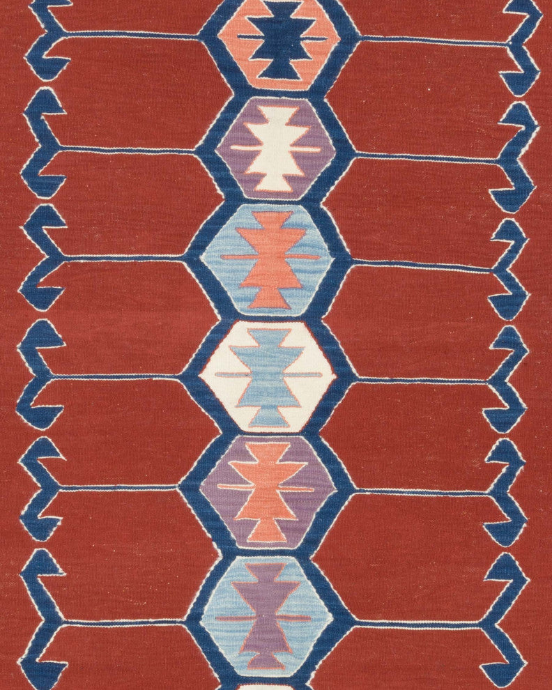 New Handwoven Turkish Kilim Rug 6' x 7' 10", 72 in. x 94 in.