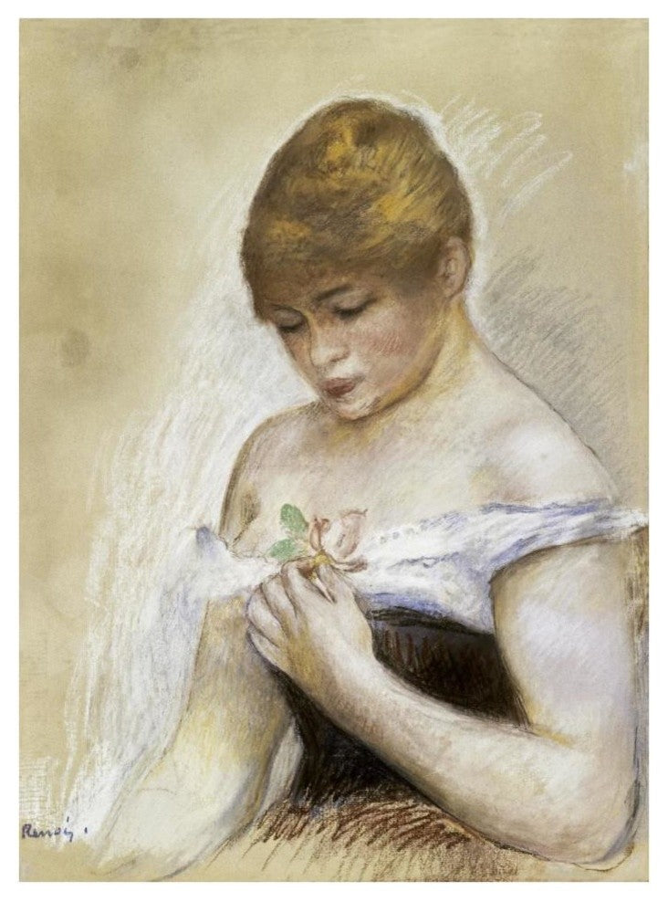 "Portrait de Jeanne Samary" Paper Print by Pierre-Auguste Renoir, 28"x38"