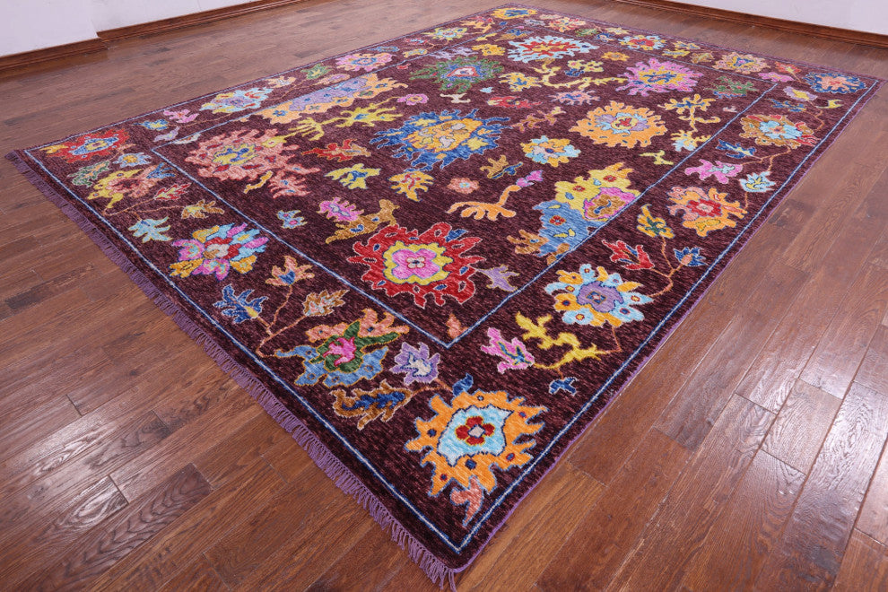 Turkish Oushak Handmade Rug 10' 4" X 14' 0" - Q14779