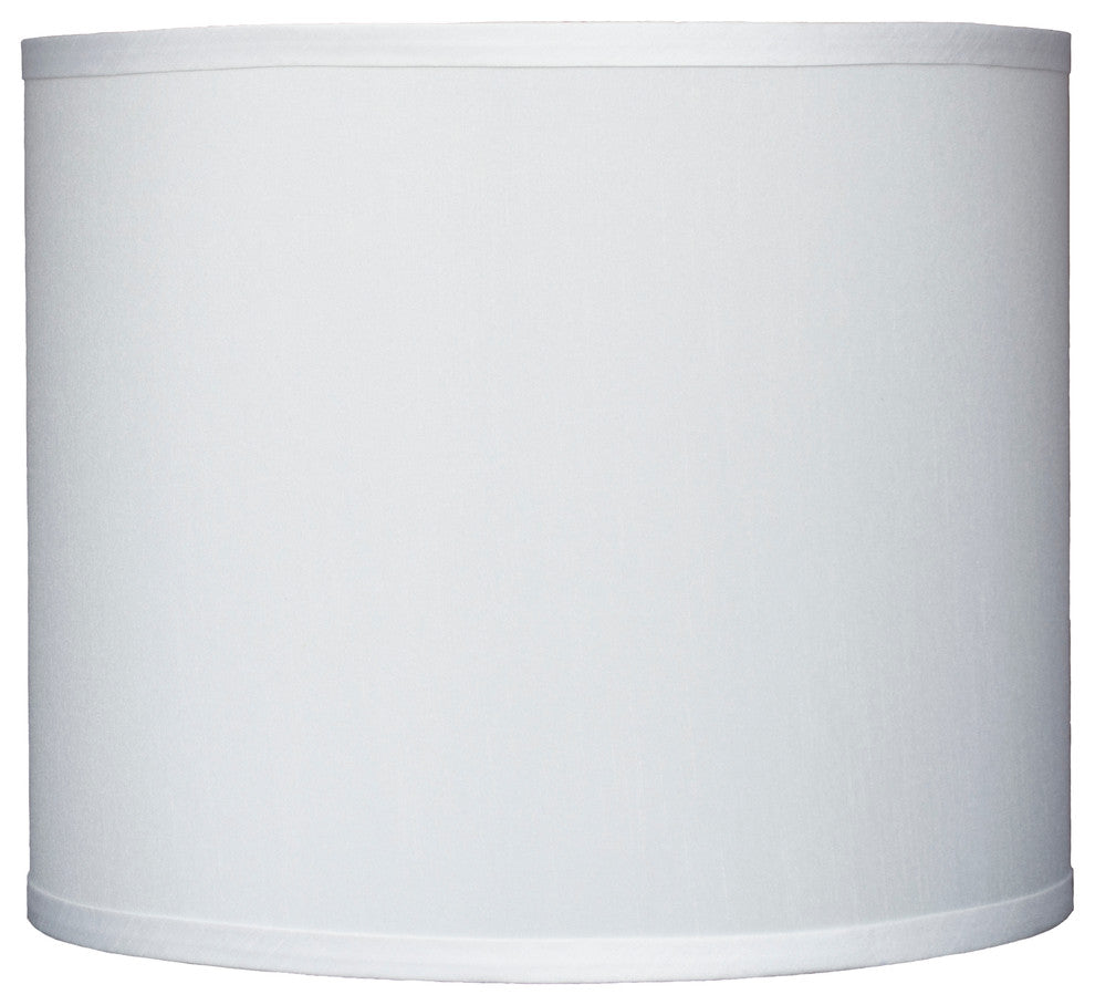 Classic Drum Faux Silk Lamp Shade, Off White, 12"