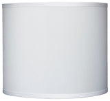 Classic Drum Faux Silk Lamp Shade, Off White, 12"