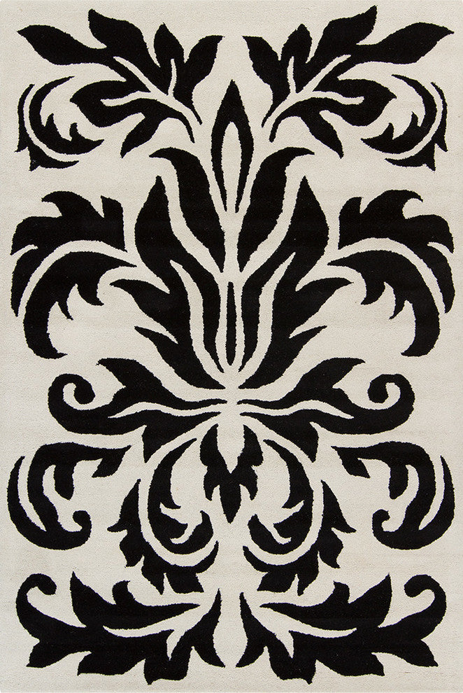 Allie Transitional Floral Contemporary Area Rug, 8'x10'