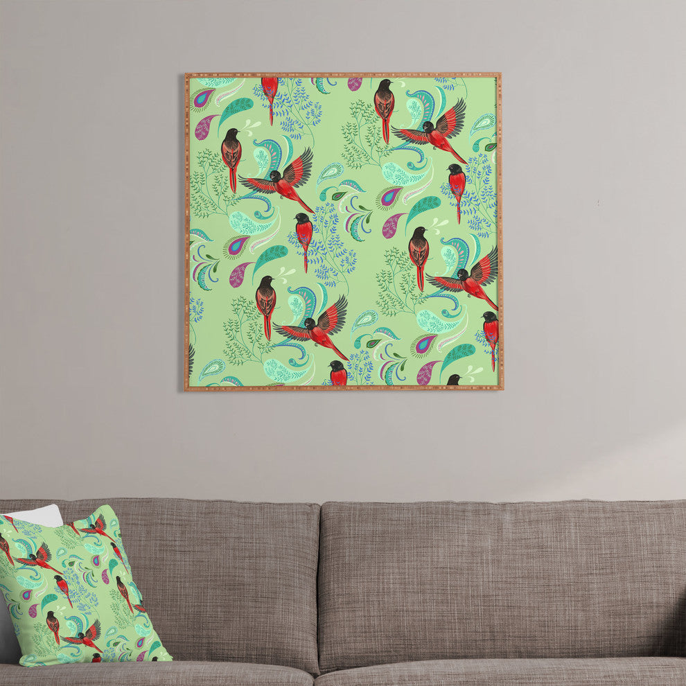 Deny Designs Pimlada Phuapradit Scarlet Minivet Framed Wall Art