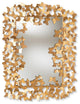 Idalia Modern Contemporary Antique Gold Finished Butterfly Accent Wall Mirror