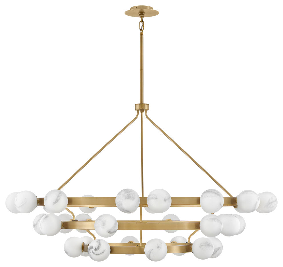 Fredrick Ramond Selene Chandelier, Lacquered Brass, Extra Large