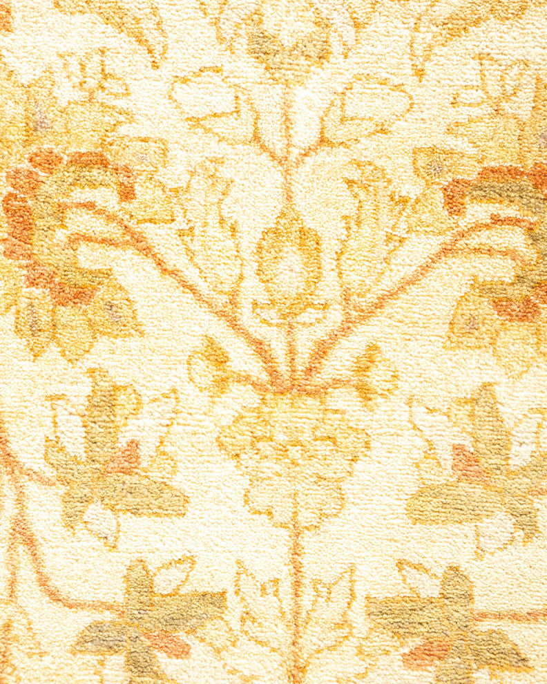 Muhammad, One-of-a-Kind Hand-Knotted Area Rug, Ivory, 8'' 1"x10'' 8"