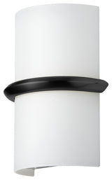 Wallace Contemporary 1 Light White Matte Black Glass Wall
