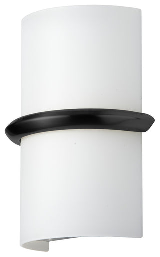 Wallace Contemporary 1 Light White Matte Black Glass Wall