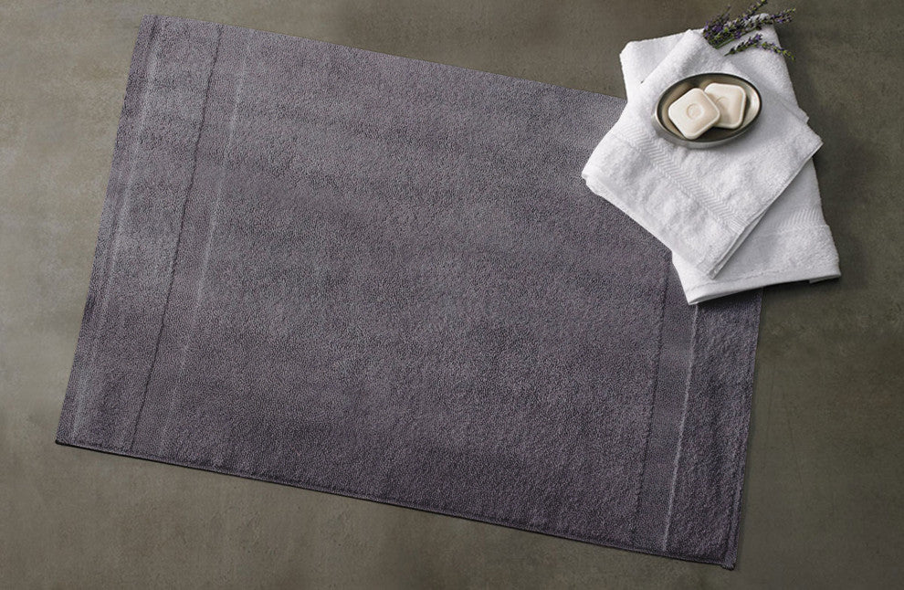Organic Cotton Feather Touch Quick Dry 900 GSM Bath Mat, 20"X33", Sharkskin Grey
