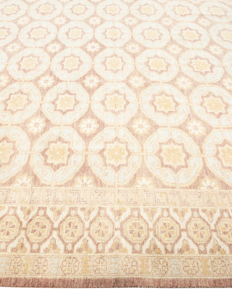 Khotan, One-of-a-Kind Hand-Knotted Area Rug Light Blue, 8'0"x9'7"