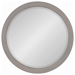 Hogan Round Framed Wall Mirror, Gray 18 Diameter