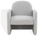 Safavieh Couture Patsy Chiclet Accent Chair, Light Grey